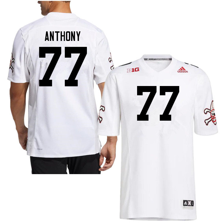 Men #77 Hunter Anthony Nebraska Cornhuskers College Football Jerseys Sale-Strategy